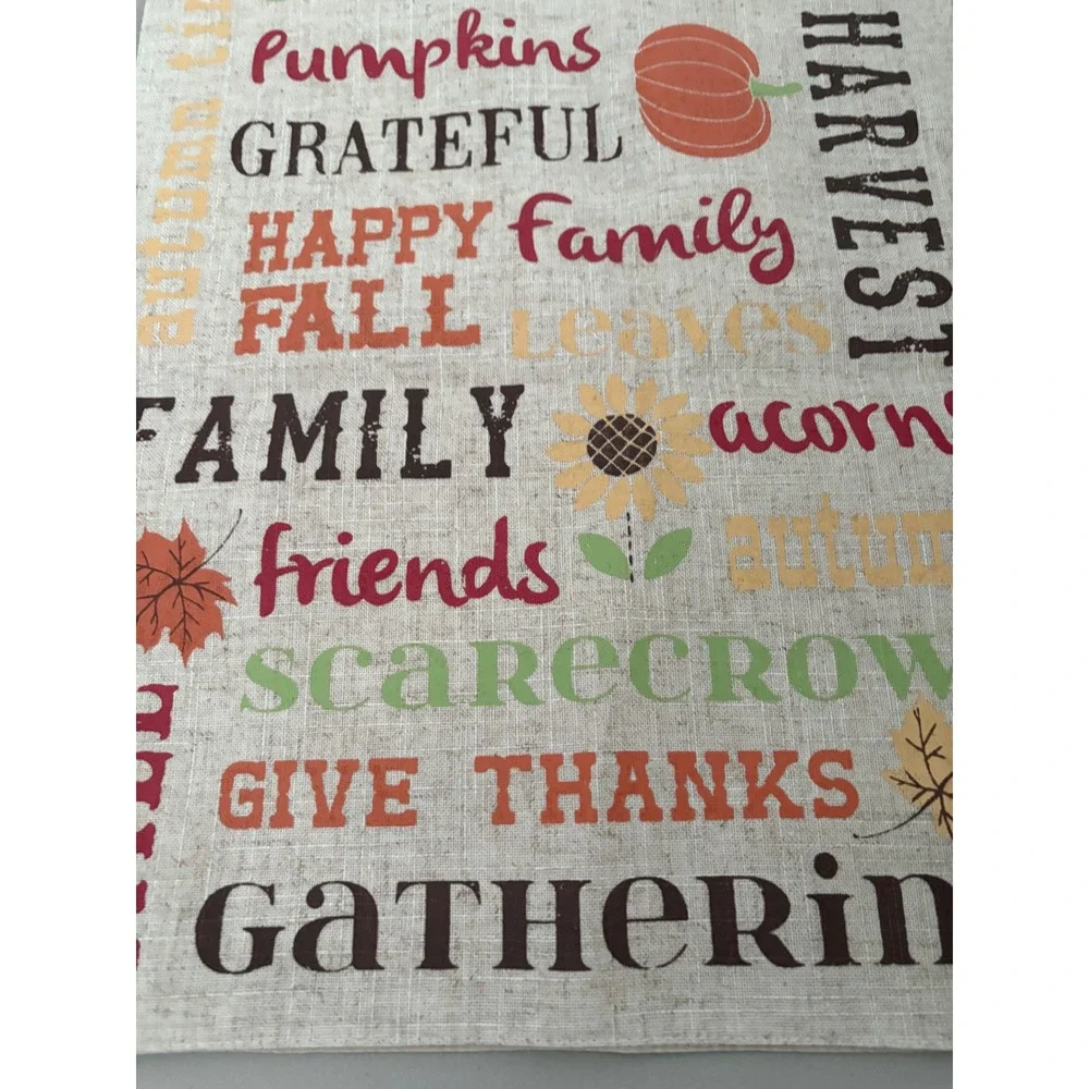 Fall Harvest Family Gathering Table Runner Autumn Thanksgiving‎ Decor 35
